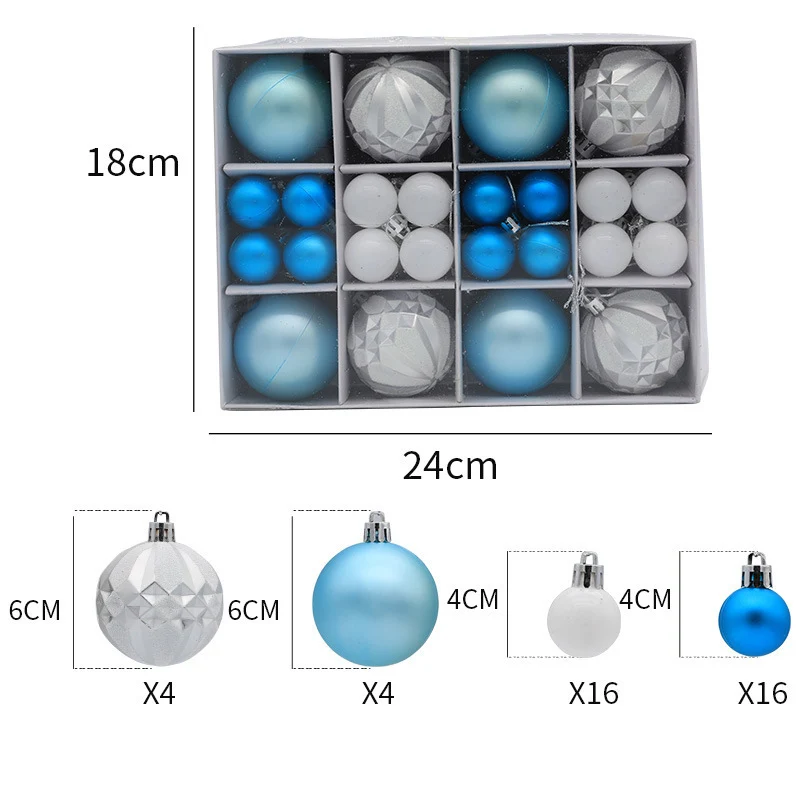 Premium Bruchfeste Weihnachtsbaumkugeln Set Karnz