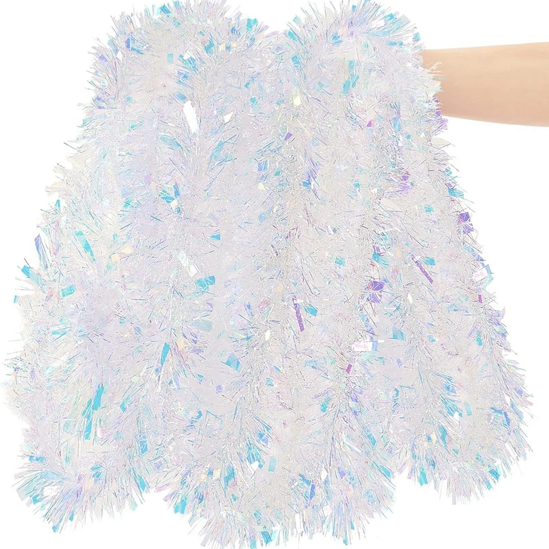 Glitzernde Lametta Girlande Deko Karnz