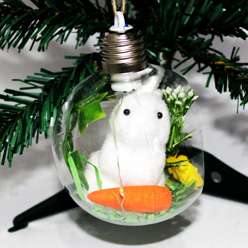 Festliche Weihnachtsdekoration mit Hasenfigur Karnz