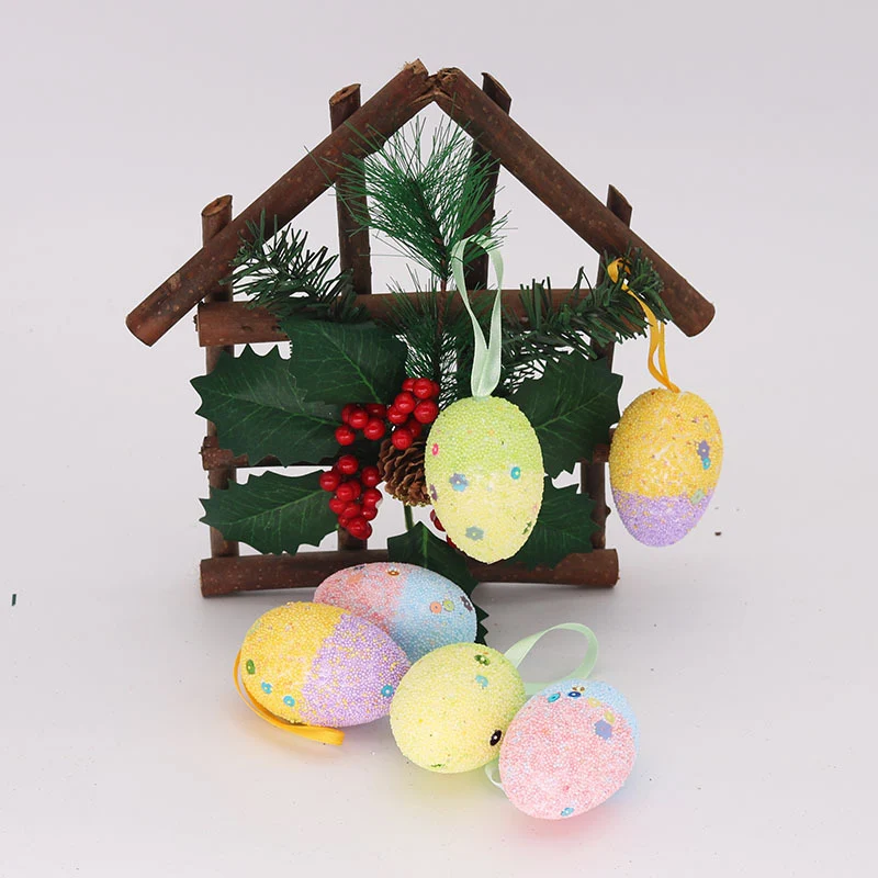 Dekorative Glitzernde Ostereierornamente Karnz