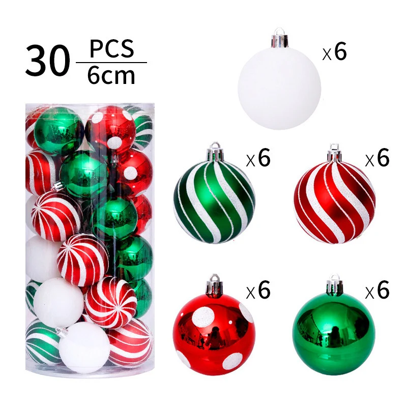 Dekorative bruchsichere Weihnachtsbaumkugeln Set Karnz