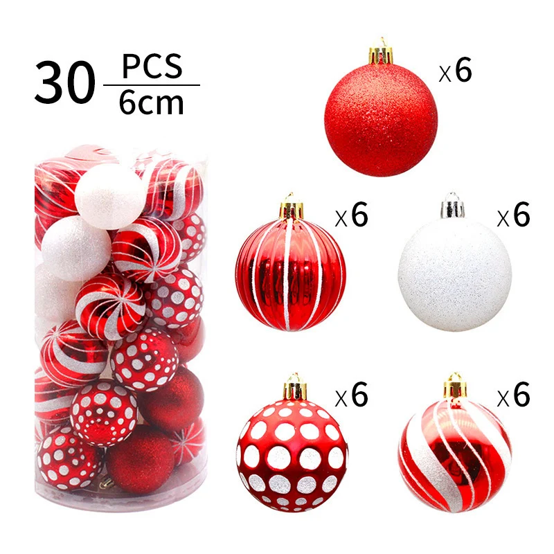 Dekorative bruchsichere Weihnachtsbaumkugeln Set Karnz