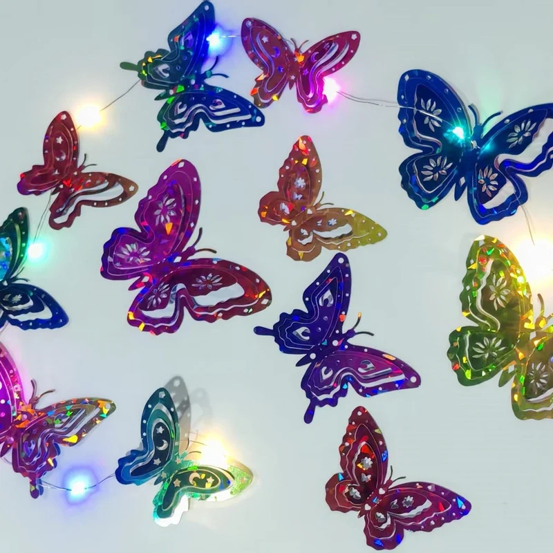 Dekorative LED Schmetterlings Lichterkette Karnz