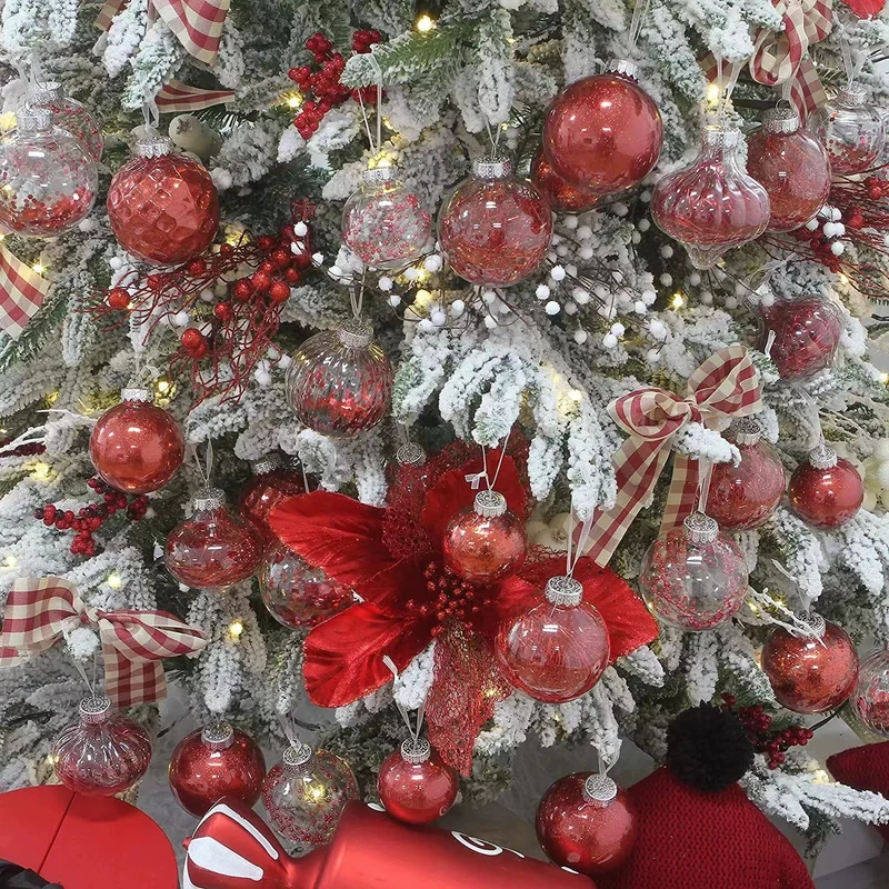 Dekorative Glitzer Weihnachtsornamente Karnz