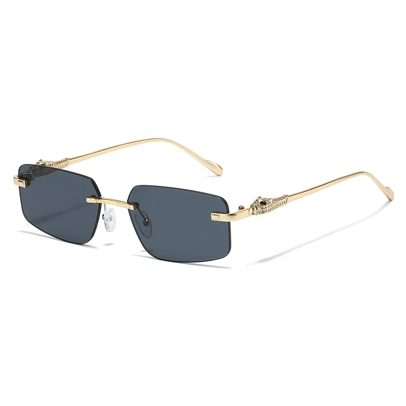 Designer Rechte Sonnenbrille mit luxuriösen metallischen Details Karnz