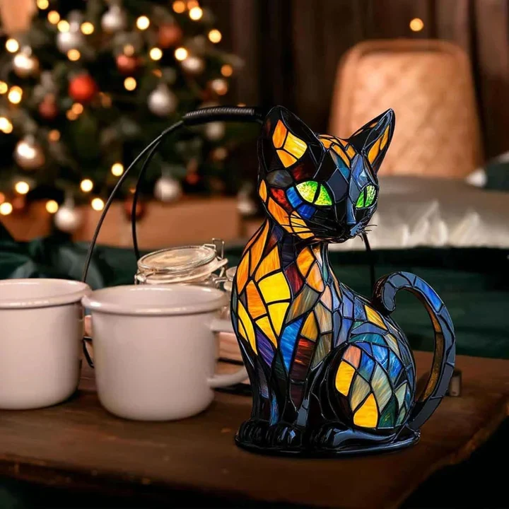 Lumikat Handmade Leuchtende Katzenlampe – Atmosphärische Beleuchtung und Geschenk | Karnz