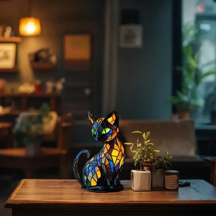 Lumikat Handmade Leuchtende Katzenlampe – Atmosphärische Beleuchtung und Geschenk | Karnz