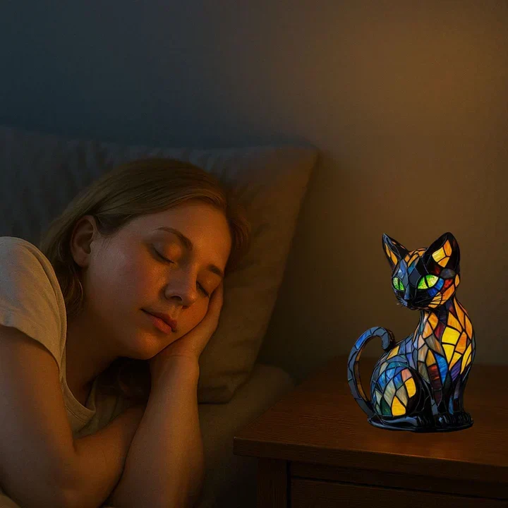 Lumikat Handmade Leuchtende Katzenlampe – Atmosphärische Beleuchtung und Geschenk | Karnz