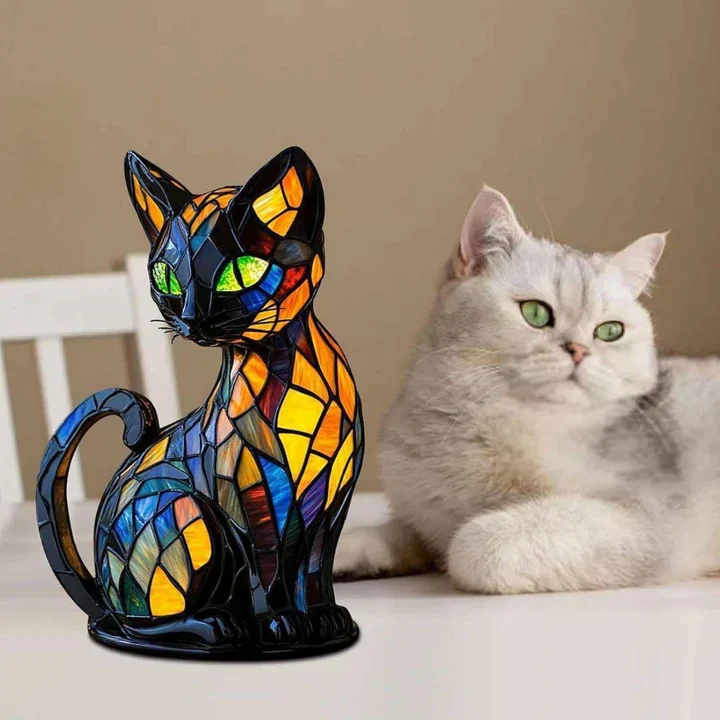 Lumikat Handmade Leuchtende Katzenlampe – Atmosphärische Beleuchtung und Geschenk | Karnz