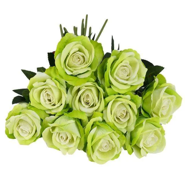 10 Stück Seidenrosen Karnz