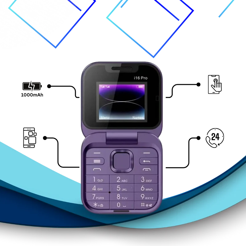 Vivolux i16 Pro / i17 Pro Mini-Klapphandy mit Dual-SIM