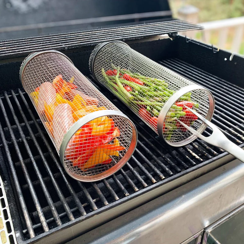 Edelstahl Rolling BBQ Grillkorb | Karnz