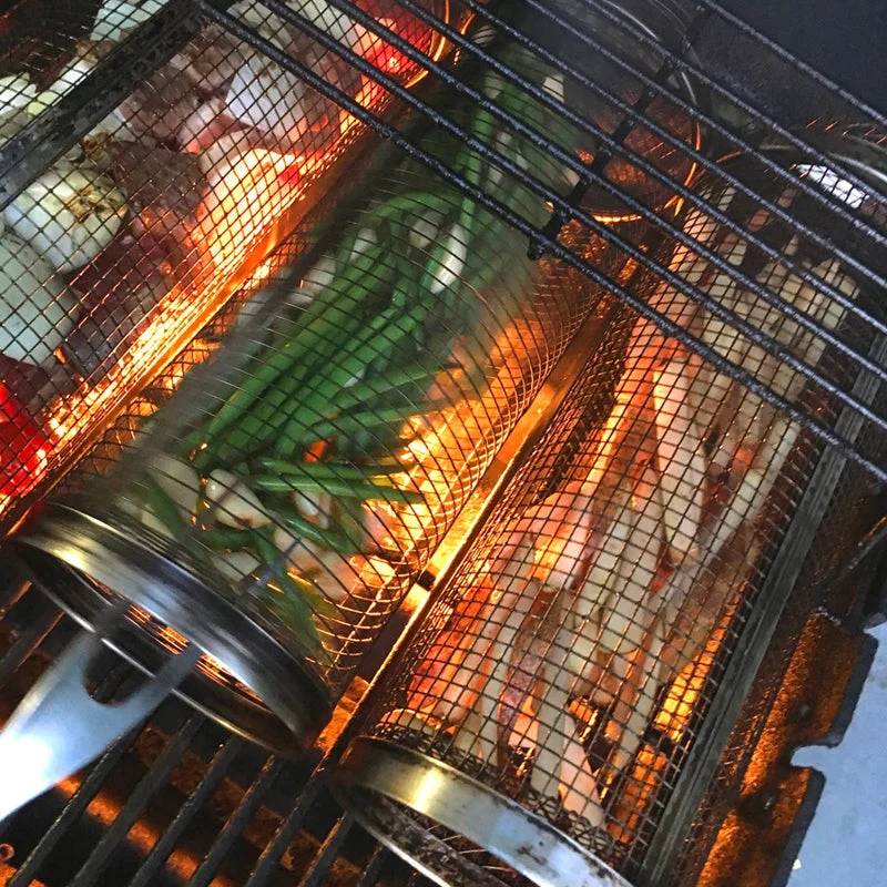 Edelstahl Rolling BBQ Grillkorb | Karnz
