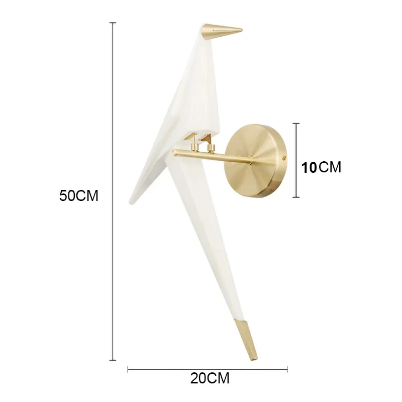 Moderne Origami Kranich Wandleuchte - Elegantes LED-Licht für Wohnräume | Karnz