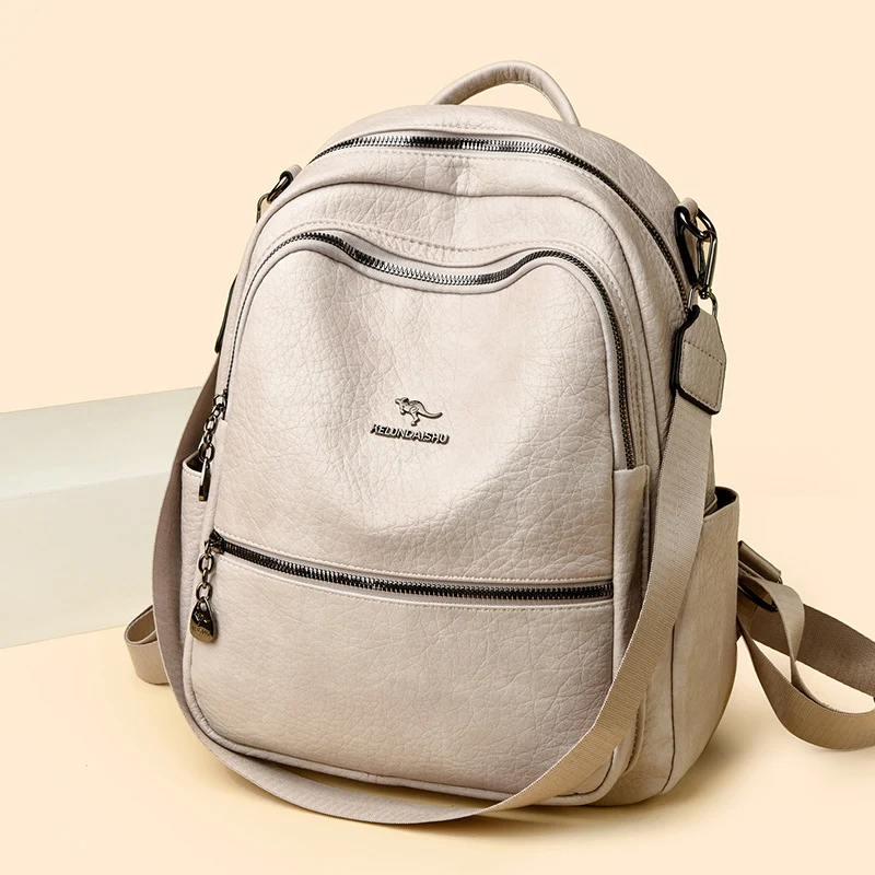 Vintage-inspirierter Leder-Rucksack Karnz