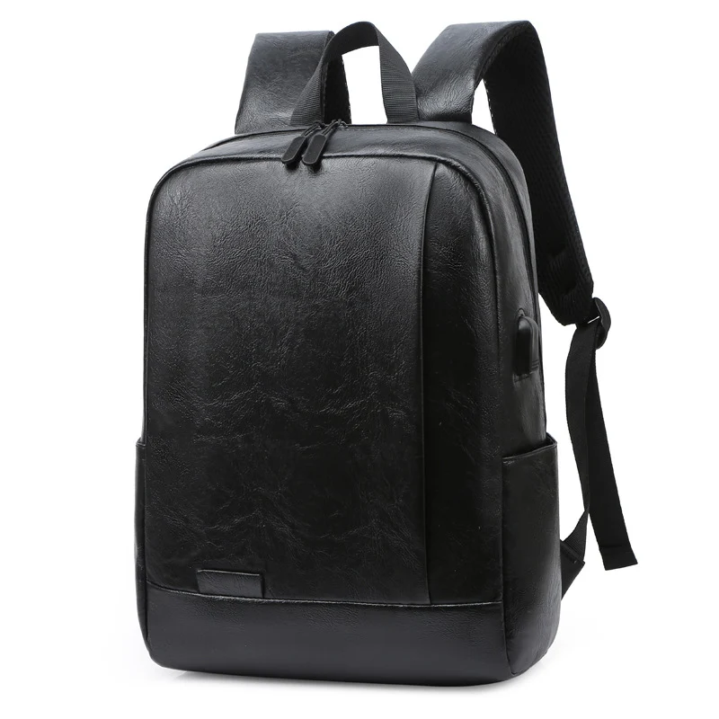 Umweltfreundlicher strukturierten Leder Laptop Rucksack Karnz
