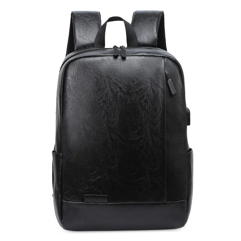 Umweltfreundlicher strukturierten Leder Laptop Rucksack Karnz