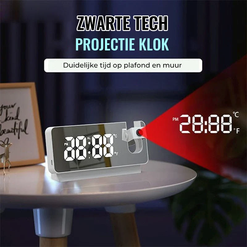 Moderner Projektionswecker | Multifunktionaler Wecker mit Projektion | Karnz
