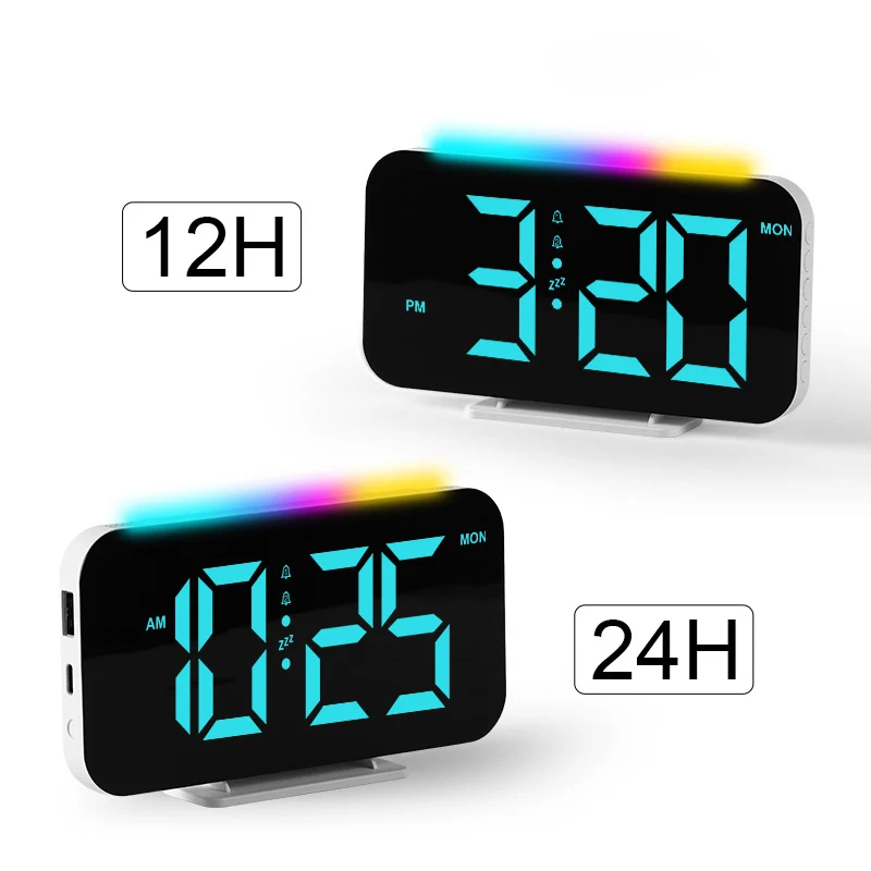 Digitaler Funkwecker mit großen LED-Ziffern Karnz