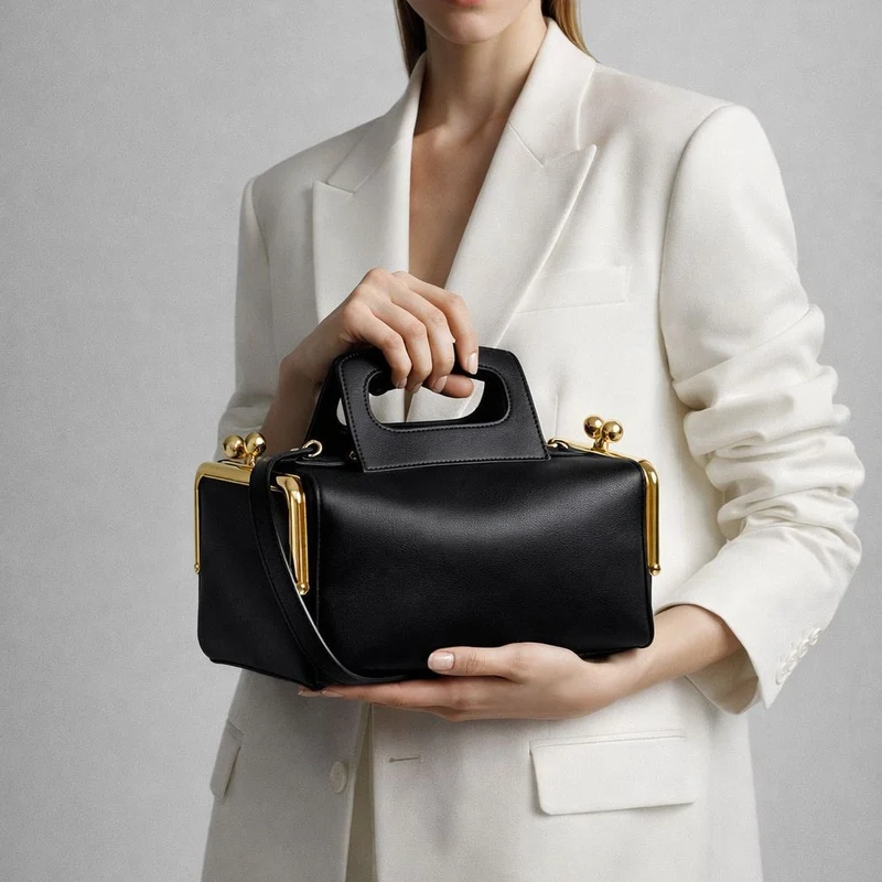Elegante Krokodil Muster Handtasche