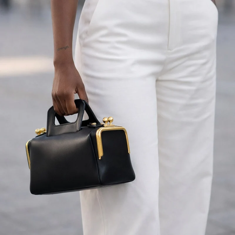 Elegante Krokodil Muster Handtasche