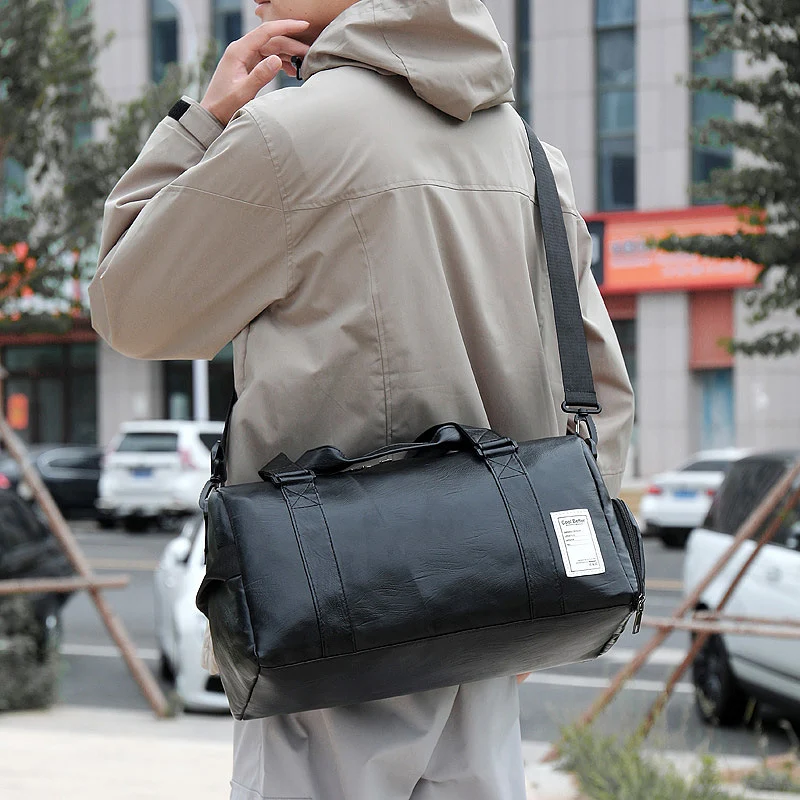 Premium Leder Reise Duffel Tasche Karnz