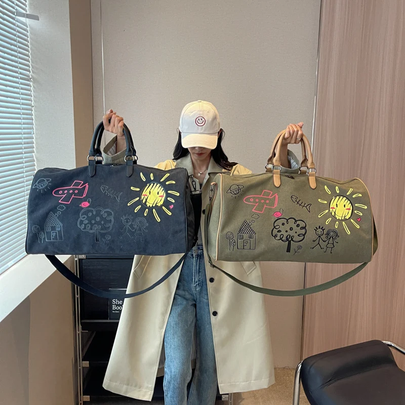 Spielerische Illustrierte Wochenend-Duffel-Tasche Karnz
