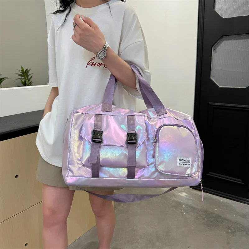 Iridescent Multi-Pocket Sport Duffel Bag Karnz