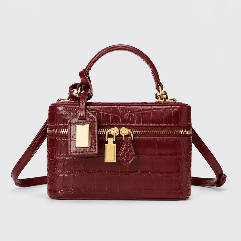 Gepolsterte Leder Handtasche