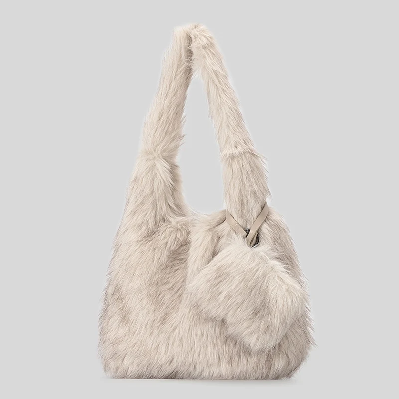 Plüsch Kunstfell Schultertasche