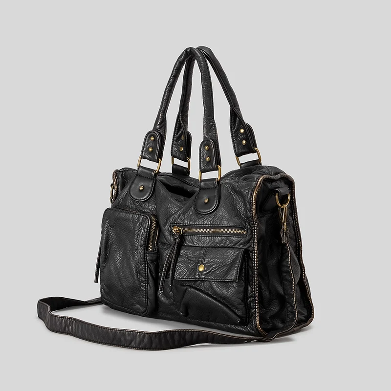 Multi-Taschen Funktionale Leder-Handtasche