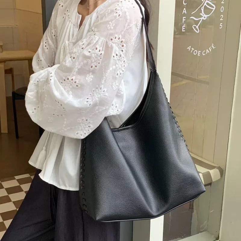 Moderne Vegane Leder Schlappe Tote Tasche