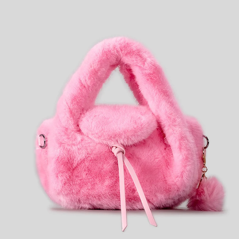 Luxuriöse Kunstpelz-Handtasche