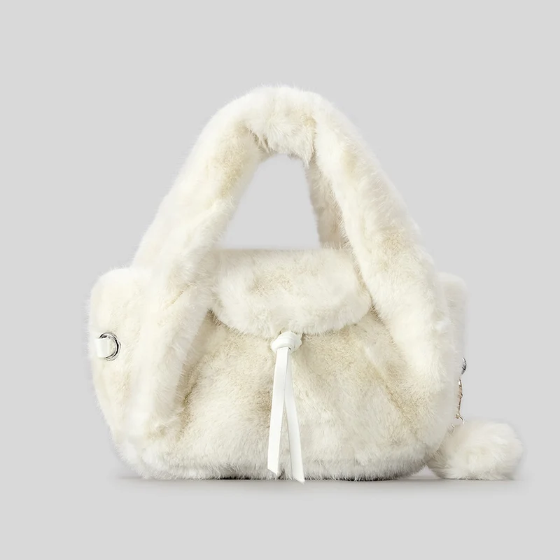 Luxuriöse Kunstpelz-Handtasche