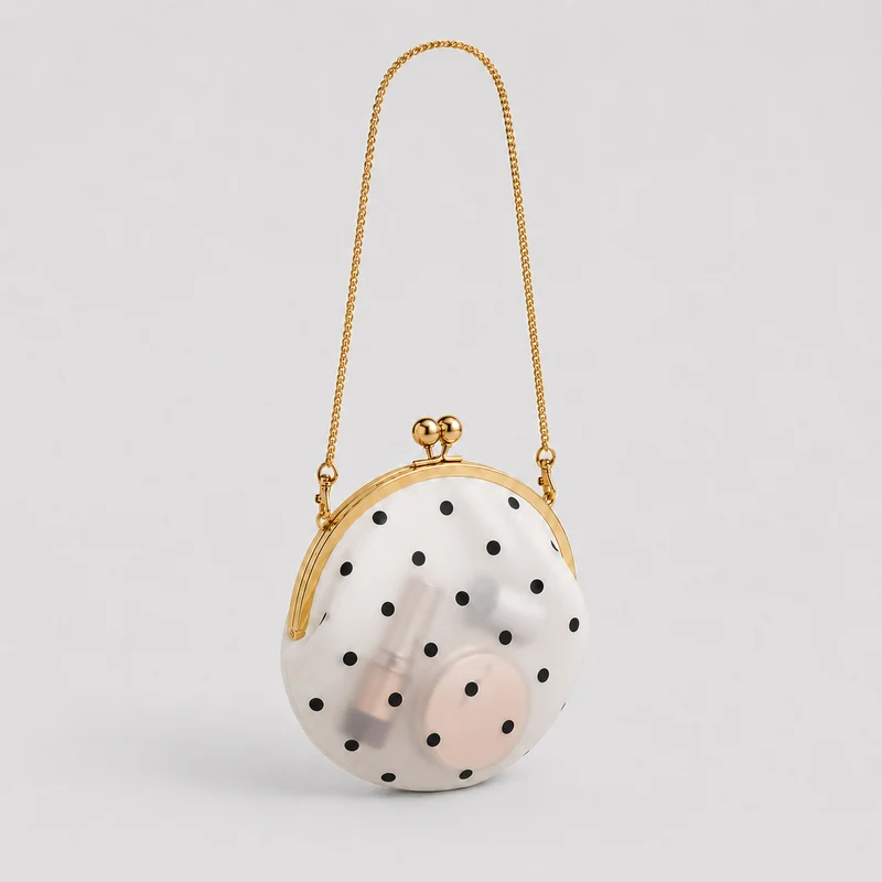 Elegante gepunktete Clutch-Handtasche