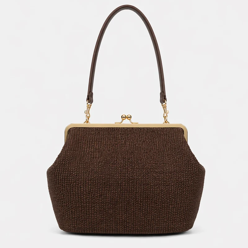 Elegante glänzende Krokodil-Effekt-Handtasche