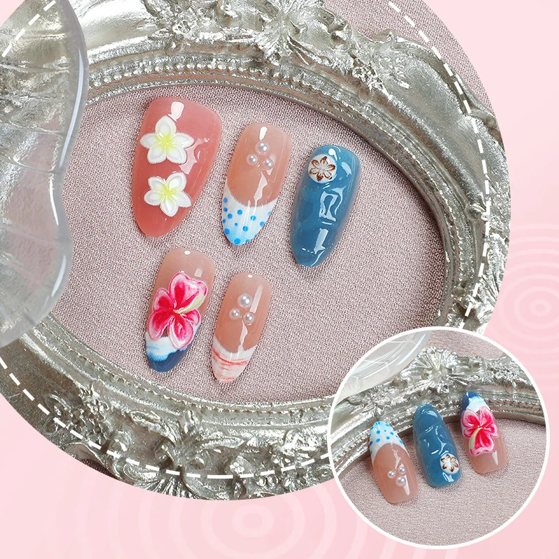Blumenmotiv Druck-Nagelset Karnz