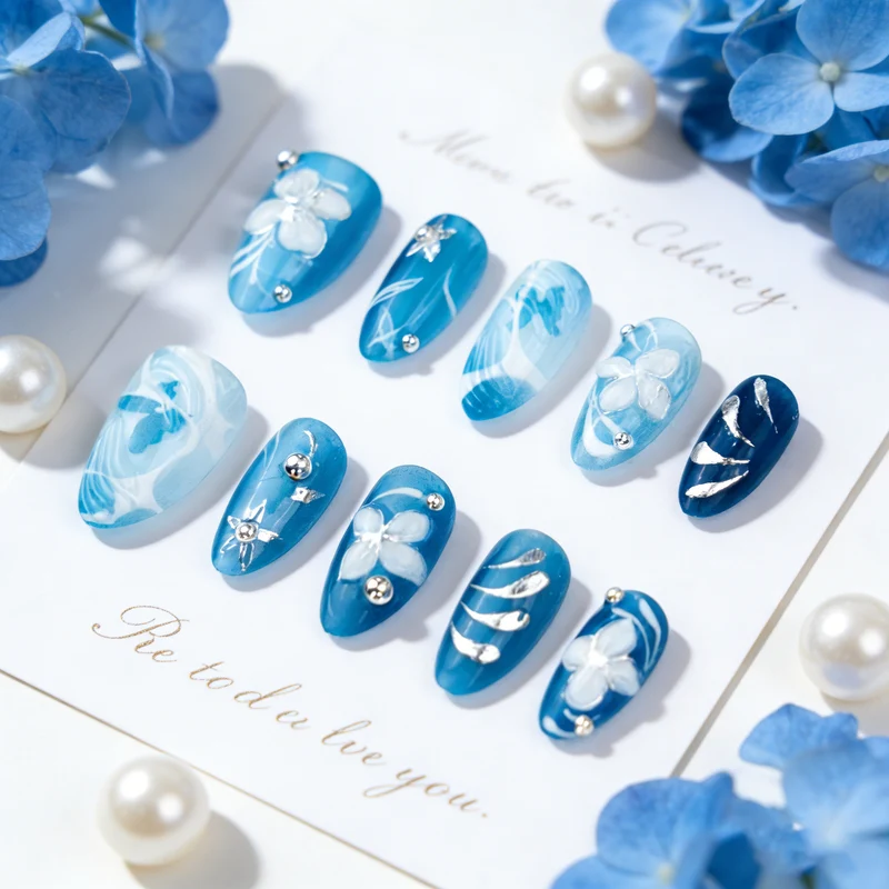 Floral Design Press-On Nagelkunst Karnz
