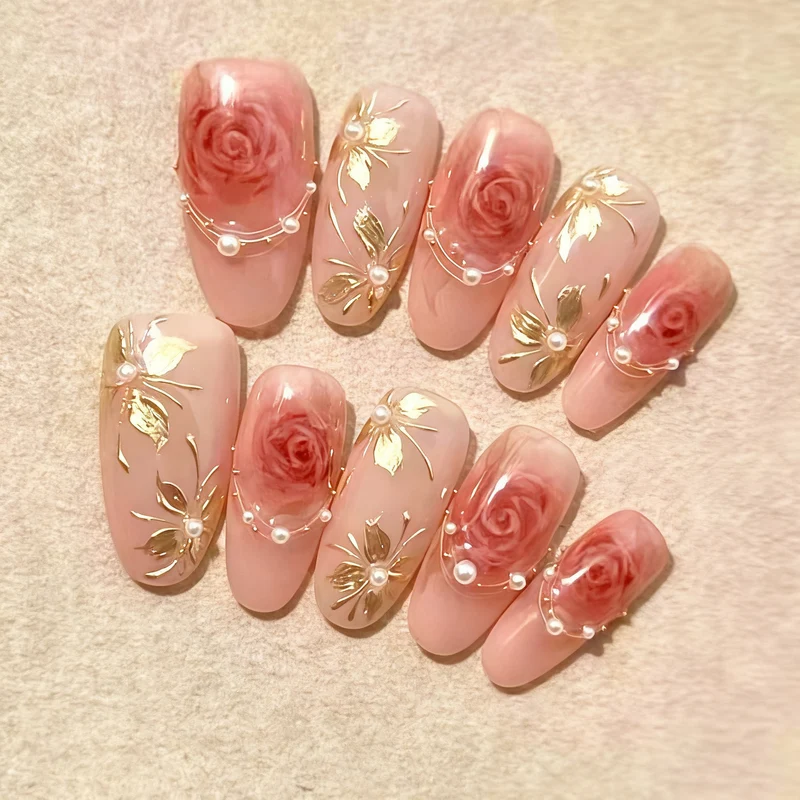 Florales Artisan Press-On Nagelset Karnz