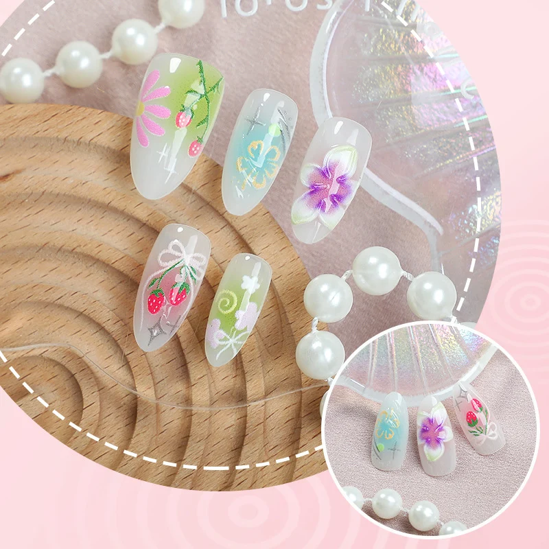 Floral Acryl Nagelkunst Karnz