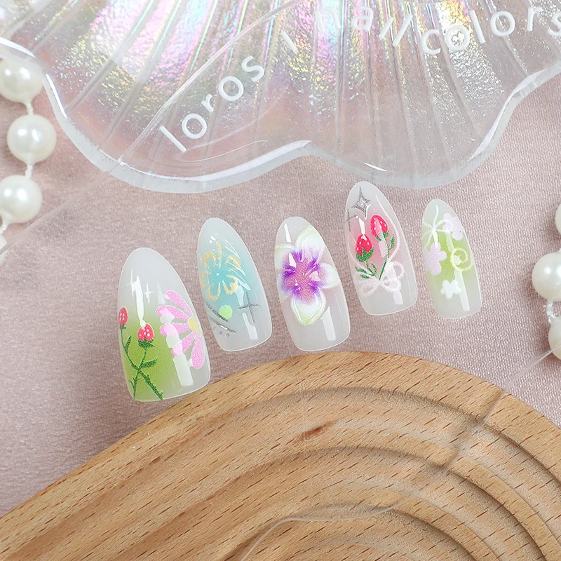 Floral Acryl Nagelkunst Karnz