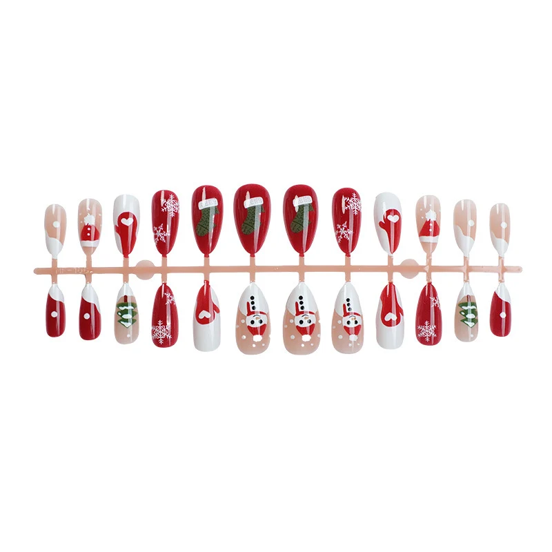 Festliches winterliches Press-On-Nagelkunst-Set Karnz