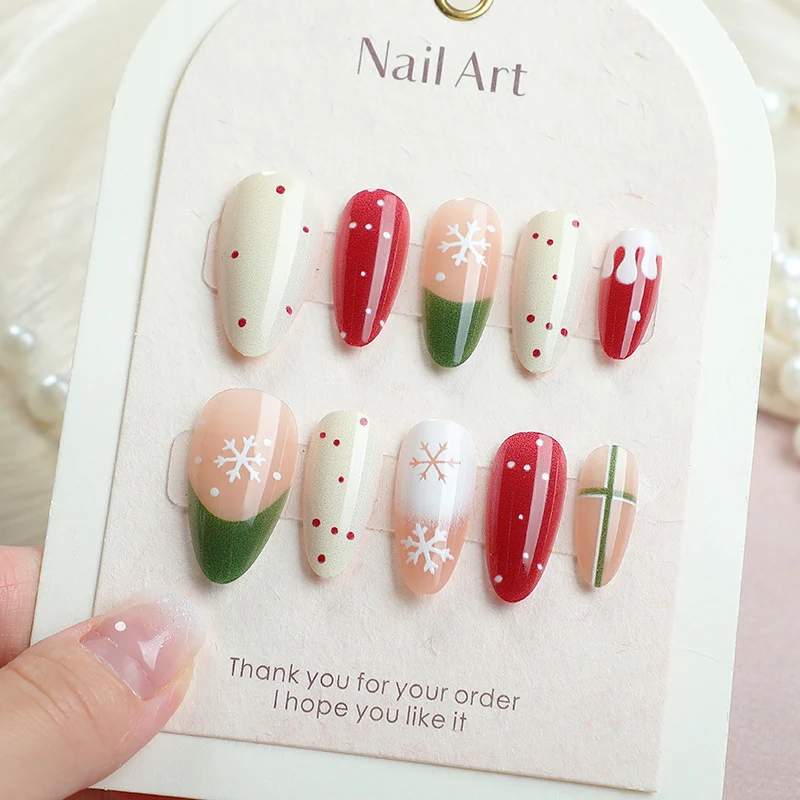 Festliches Themen-Press-On-Nagelset Karnz