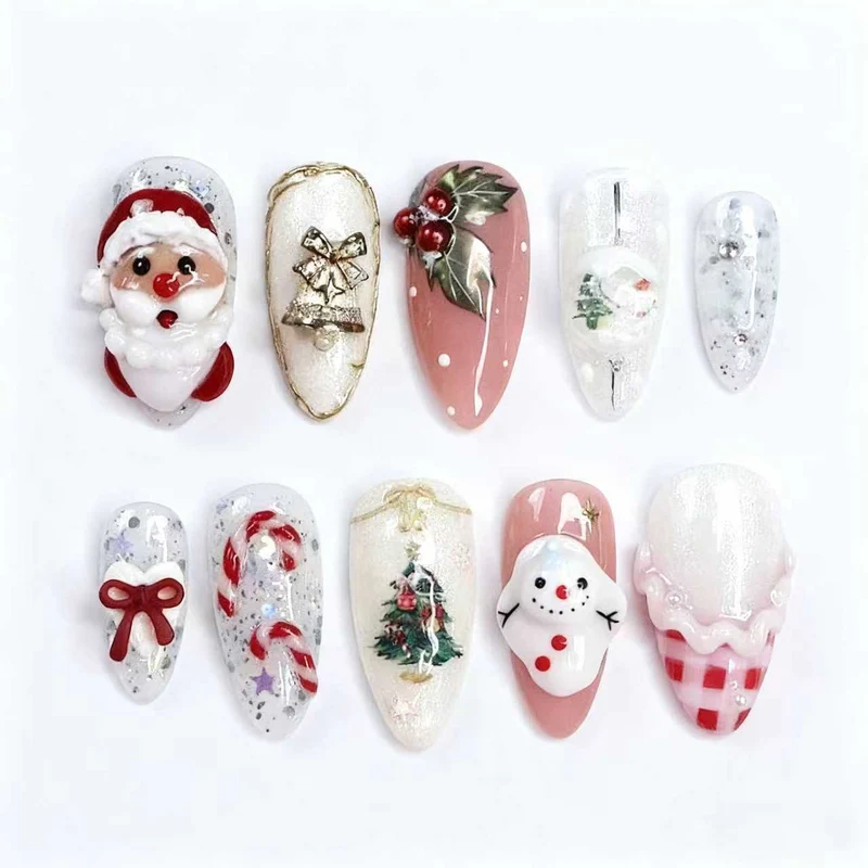 Festliches, urlaubsbezogenes Press-On-Nagelkunst-Set Karnz