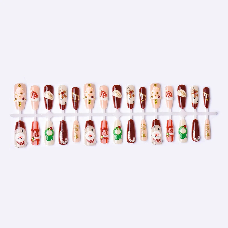 Festliche Feiertags-themed Press-On Nail Art Set Karnz 1790636317