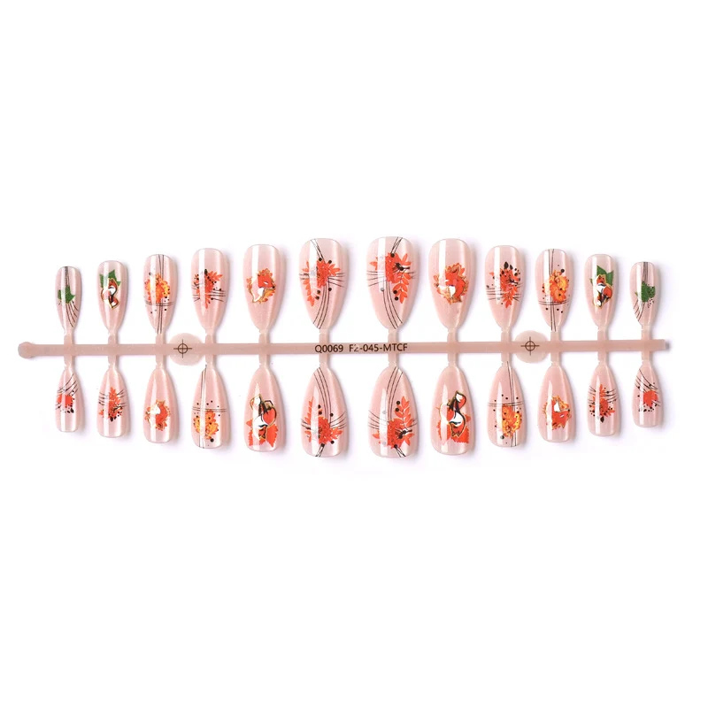 Herbst-Themen Press-On Nagelkunst Set Karnz