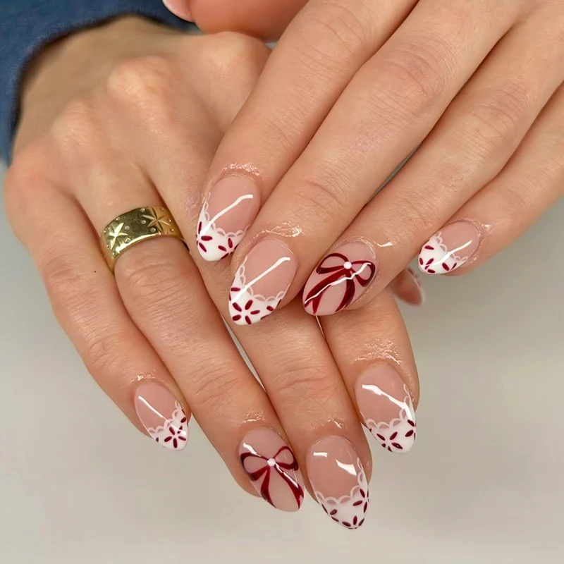 Elegantes, urlaubsinspiriertes Press-On-Nagelkunstset Karnz