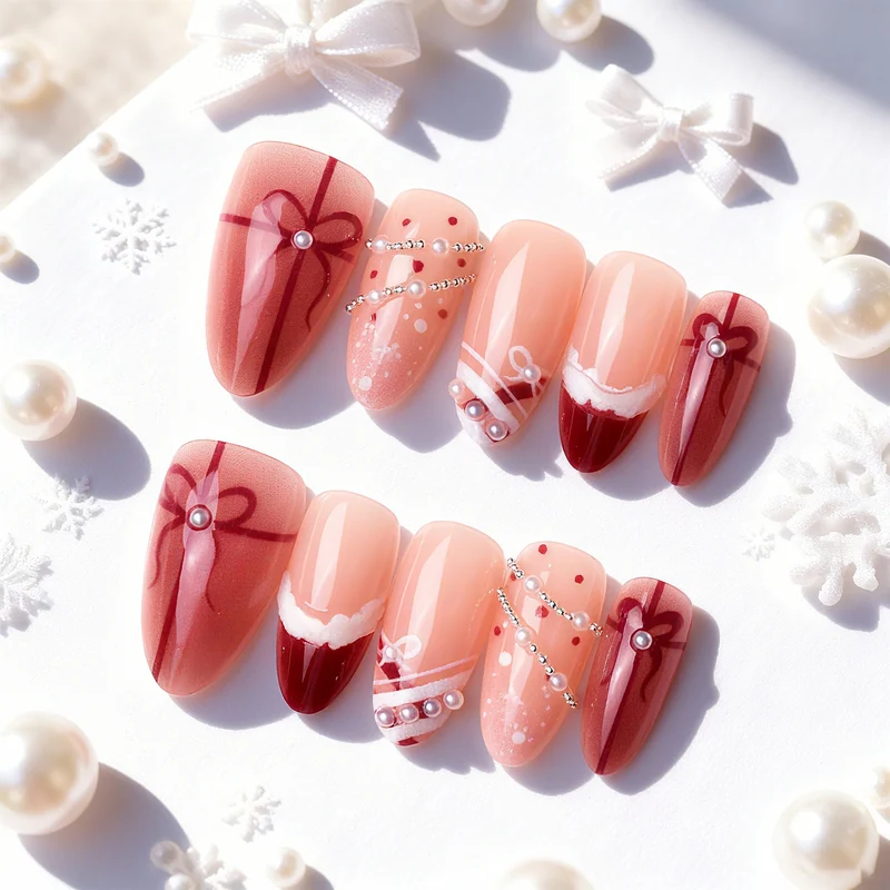 Elegante Geschenk-Themen Press-On Nagelkunst Karnz