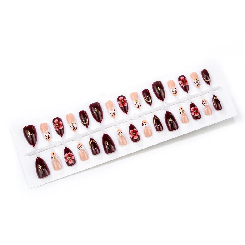 Elegantes Floral Press-On Nail Art Set Karnz 1790636706
