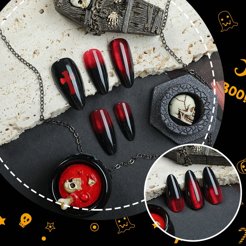 Edgy Gothic Press-On Nail Art Set Karnz